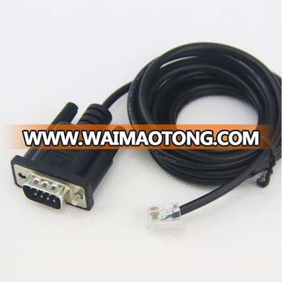 Black DB9 Rj12 cable for RS232 terminal