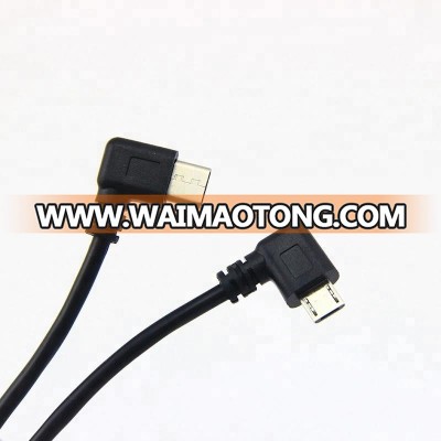 90 degree micro usb to type c right angle cable