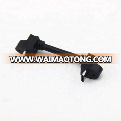 usb 3.1 90 degree type c right angle male to male cable with screw hole